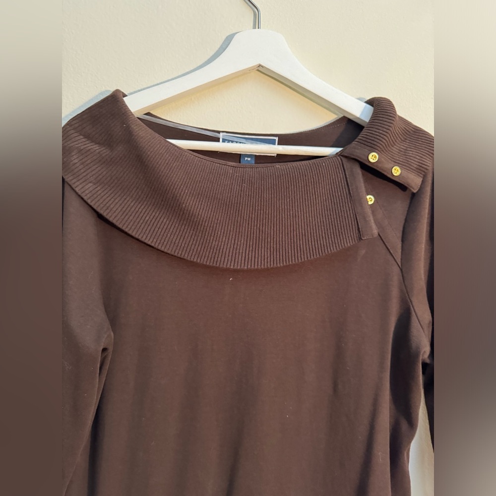 Karen Scott Brown Sweater – Size M – Cozy & Chic